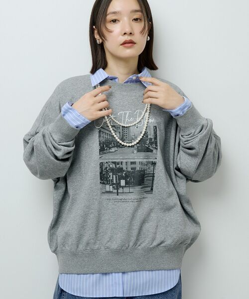 Green　Parks（グリーンパークス）の「オーバーサイズロゴ裏毛プルオーバー（スウェット・レディース・ホワイト系その他/マスタード/チャコールグレー/オフホワイト/杢グレー・FREE）」の8枚目の写真