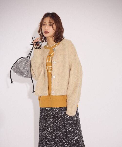 Green　Parks（グリーンパークス）の「オーバーサイズロゴ裏毛プルオーバー（スウェット・レディース・ホワイト系その他/マスタード/チャコールグレー/オフホワイト/杢グレー・FREE）」の18枚目の写真