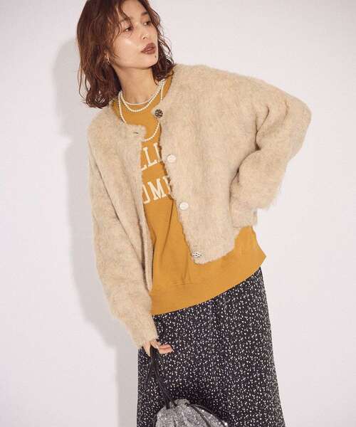 Green　Parks（グリーンパークス）の「オーバーサイズロゴ裏毛プルオーバー（スウェット・レディース・ホワイト系その他/マスタード/チャコールグレー/オフホワイト/杢グレー・FREE）」の19枚目の写真