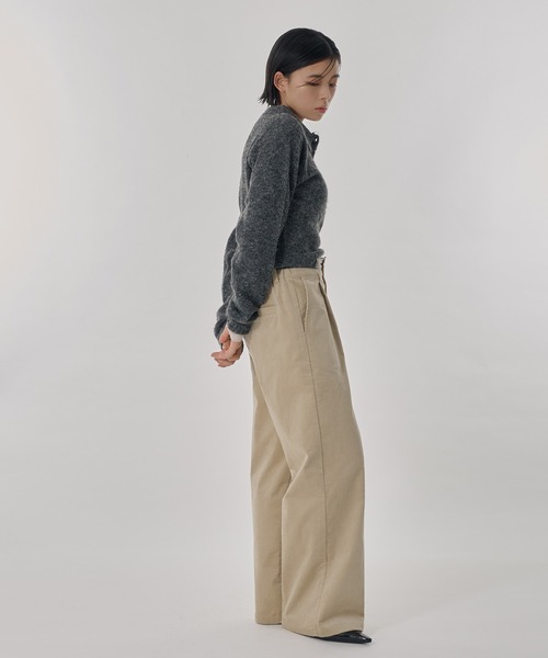 Perushu(ペルーシュ)の「センタープレスタックストレートコーデュロイワイドパンツ(その他パンツ・レディース・ブラウン/アイボリー/チャコールグレー・SMALL/MEDIUM)」の22枚目の写真