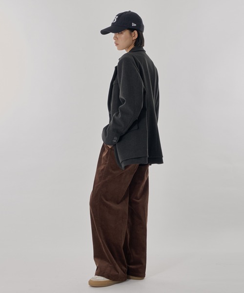 Perushu(ペルーシュ)の「センタープレスタックストレートコーデュロイワイドパンツ(その他パンツ・レディース・ブラウン/アイボリー/チャコールグレー・SMALL/MEDIUM)」の15枚目の写真