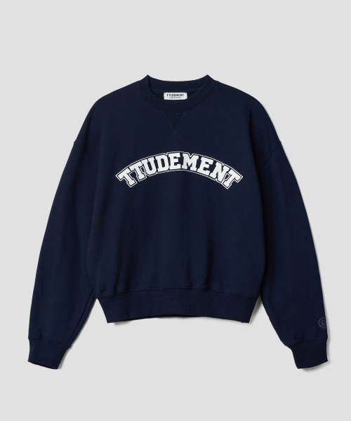 TTUDEMENT（トュードメント）の「ESSENTIAL LOGO SWEATSHIRT_NAVY（スウェット・レディース・その他・FREE）」の2枚目の写真