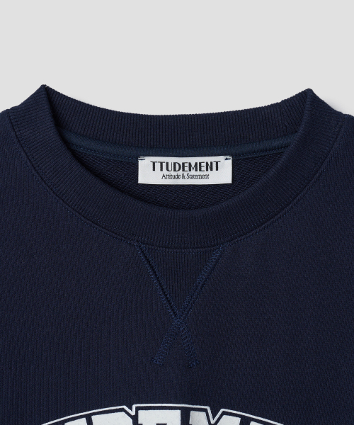 TTUDEMENT（トュードメント）の「ESSENTIAL LOGO SWEATSHIRT_NAVY（スウェット・レディース・その他・FREE）」の5枚目の写真