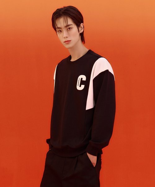 CHASECULT（チェイスカルト）の「男性カラーブロックマンツーマンTシャツ-CERK5115B03（スウェット・メンズ・ブラック・105/95/100）」の3枚目の写真