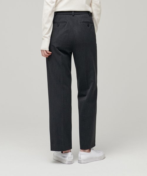MUSINSA STANDARD WOMAN（ムシンサスタンダードウーマン）の「ウィメンズヘビーウェイト速起毛ストレートヒドゥンバンディングスラックス[チャコールグレー]（スラックス・レディース・その他・30/31/24/25/26/27/28/29）」の2枚目の写真