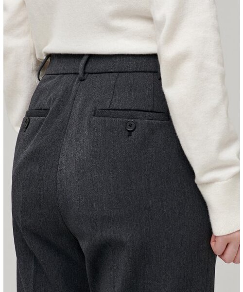 MUSINSA STANDARD WOMAN（ムシンサスタンダードウーマン）の「ウィメンズヘビーウェイト速起毛ストレートヒドゥンバンディングスラックス[チャコールグレー]（スラックス・レディース・その他・30/31/24/25/26/27/28/29）」の7枚目の写真