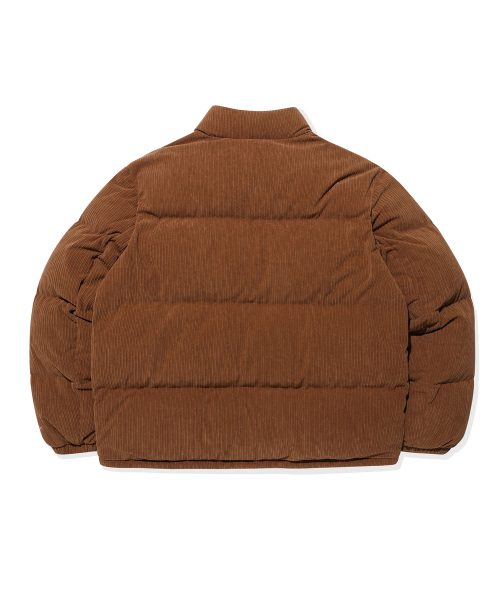 ブラウン　茶色　コーデュロイ セール】コーデュロイダウンジャンパー ブラウン（ダウンジャケット
