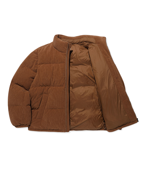 コーデュロイダウンジャンパー ブラウン（ダウンジャケット/コート