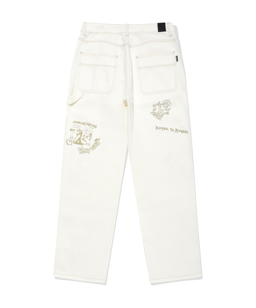 Wacky WiLLy(ワッキーウィリー)の「グラフィックデニムパンツアイボリー(デニムパンツ・レディース・その他・MEDIUM/LARGE/SMALL)」の3枚目の写真