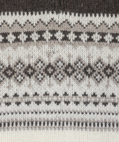 クラシック ノルディック ハーフジップニット 【100% wool】（ニット