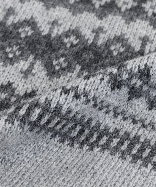 クラシック ノルディック ハーフジップニット 【100% wool】（ニット