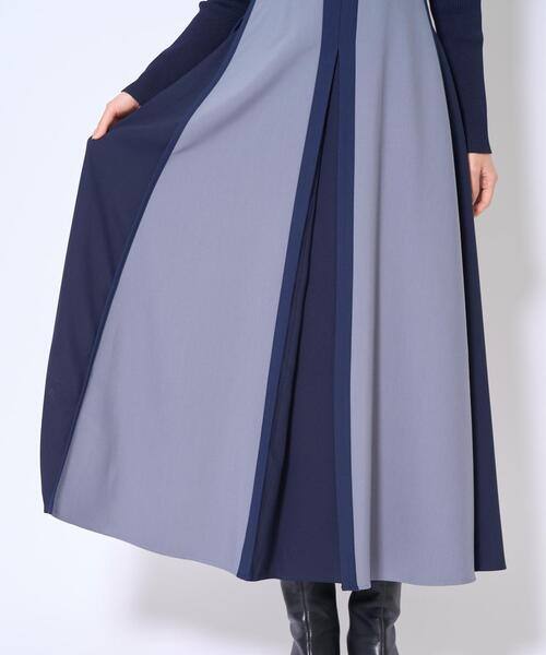 AND COUTURE(アンドクチュール)の「配色ドッキングワンピース(ワンピース・レディース・ネイビー/ブラック・FREE)」の9枚目の写真