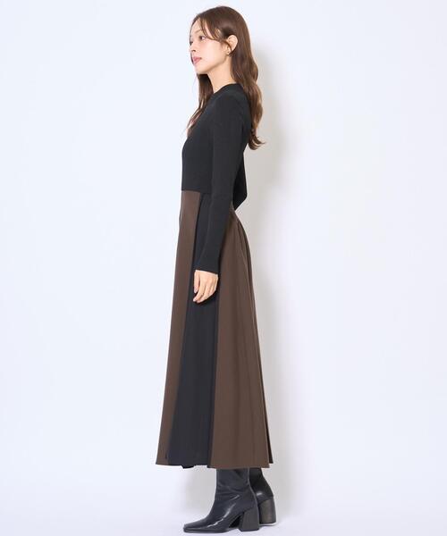 AND COUTURE(アンドクチュール)の「配色ドッキングワンピース(ワンピース・レディース・ネイビー/ブラック・FREE)」の15枚目の写真
