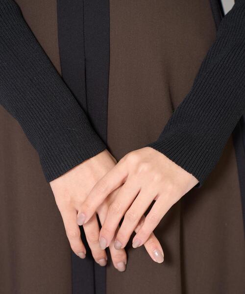 AND COUTURE(アンドクチュール)の「配色ドッキングワンピース(ワンピース・レディース・ネイビー/ブラック・FREE)」の21枚目の写真