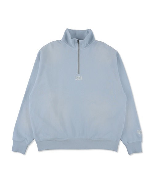 SULFUR DYEING LOGO HALF ZIP SWEATSHIRT（スウェット）｜WIND AND SEA