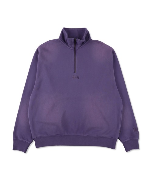 SULFUR DYEING LOGO HALF ZIP SWEATSHIRT（スウェット）｜WIND AND SEA