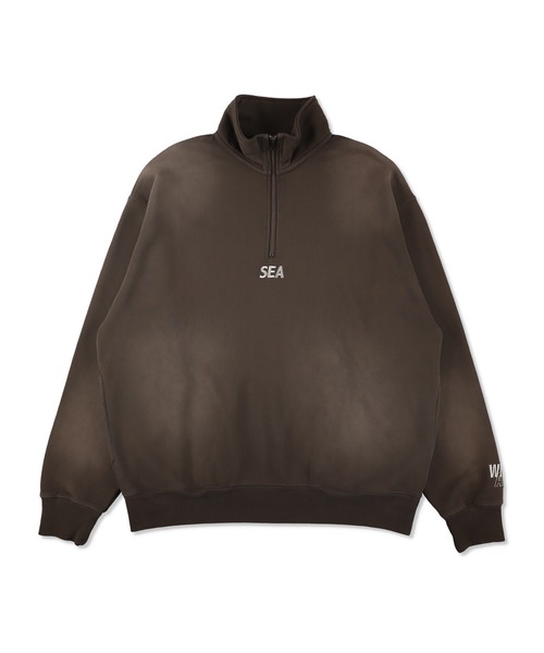 SULFUR DYEING LOGO HALF ZIP SWEATSHIRT（スウェット）｜WIND AND SEA