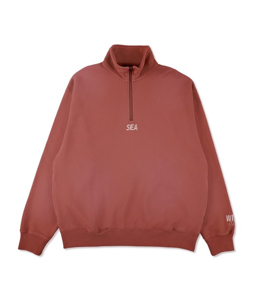 SULFUR DYEING LOGO HALF ZIP SWEATSHIRT（スウェット）｜WIND AND SEA
