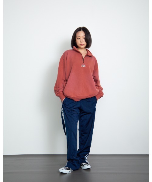 WIND AND SEA(ウィンダンシー)の「SULFUR DYEING LOGO HALF ZIP SWEATSHIRT(スウェット・メンズ・パープル/ブラウン/サックスブルー系/レッド・S/M/L/XL)」の7枚目の写真
