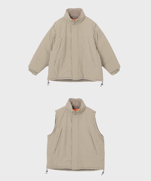 B.C STOCK（ベーセーストック）の「CALIFORNIA SPORTSWEAR別注 3WAY LEVEL7 ジャケット（ダウンジャケット/コート・メンズ・カーキ/ブラック・FREE）」の4枚目の写真