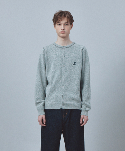 Rest&Recreation(レストアンドレクリエーション)の「STITCH WOOL KNIT CARDIGAN - GREY(ニット/セーター・メンズ・その他・ONE)」の3枚目の写真