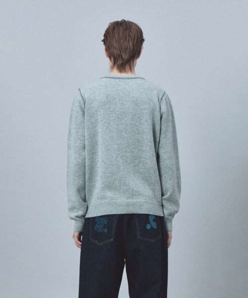 Rest&Recreation(レストアンドレクリエーション)の「STITCH WOOL KNIT CARDIGAN - GREY(ニット/セーター・メンズ・その他・ONE)」の5枚目の写真