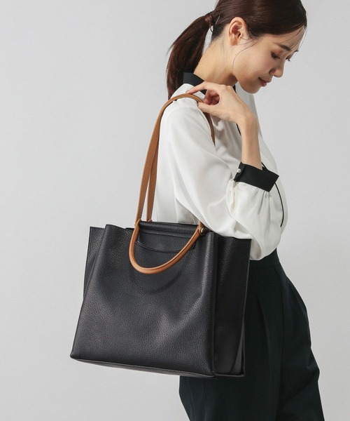 GLOBAL WORK（グローバルワーク）の「スペ軽2WAYトート/612316（トートバッグ・レディース・ベージュ/ブラック系その他/ブラック/ホワイト系その他7・ONE SIZE）」の9枚目の写真