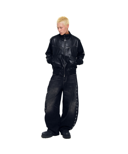 AAKAM(アーカム)の「High-Neck Leather Jacket (Black)(ライダースジャケット・レディース・その他・1/2)」の11枚目の写真