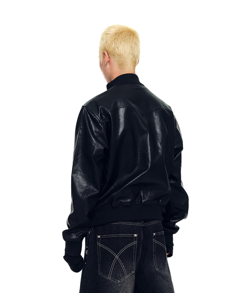 AAKAM(アーカム)の「High-Neck Leather Jacket (Black)(ライダースジャケット・レディース・その他・1/2)」の12枚目の写真