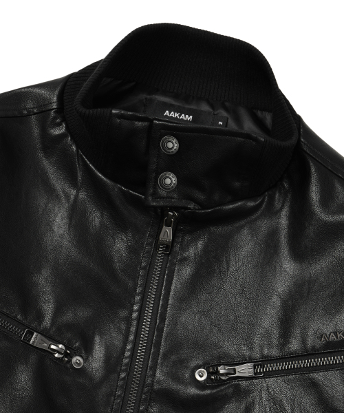 AAKAM(アーカム)の「High-Neck Leather Jacket (Black)(ライダースジャケット・レディース・その他・1/2)」の16枚目の写真