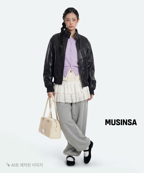 AAKAM(アーカム)の「High-Neck Leather Jacket (Black)(ライダースジャケット・レディース・その他・1/2)」の2枚目の写真