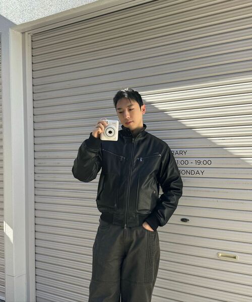 AAKAM(アーカム)の「High-Neck Leather Jacket (Black)(ライダースジャケット・レディース・その他・1/2)」の5枚目の写真