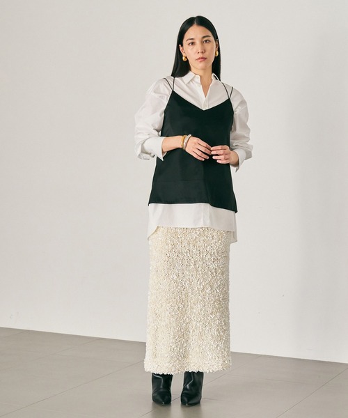 Chaos（カオス）の「Chaos(カオス)/ モーラキャミ（キャミソール・レディース・アイボリー/ブラック・FREE）」の7枚目の写真