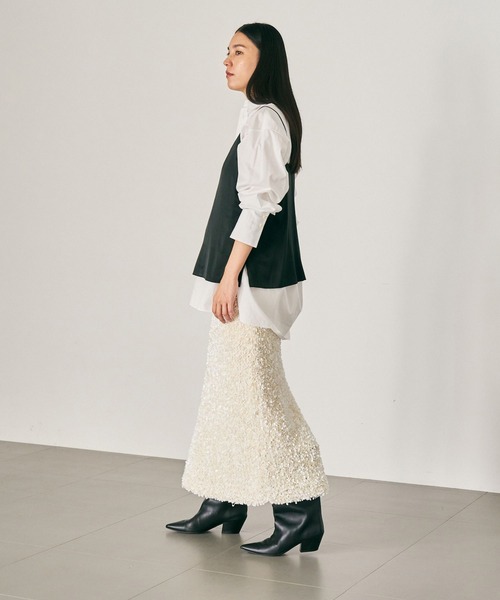 Chaos（カオス）の「Chaos(カオス)/ モーラキャミ（キャミソール・レディース・アイボリー/ブラック・FREE）」の9枚目の写真