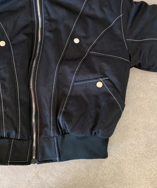 lilful（リルフル）の「【ファー取り外し可能】ステッチデザイン フェイクファー ボア裏地付き オーバーサイズ ダウンブルゾン（ブルゾン・レディース・カーキ/ブラック・M/L）」の20枚目の写真