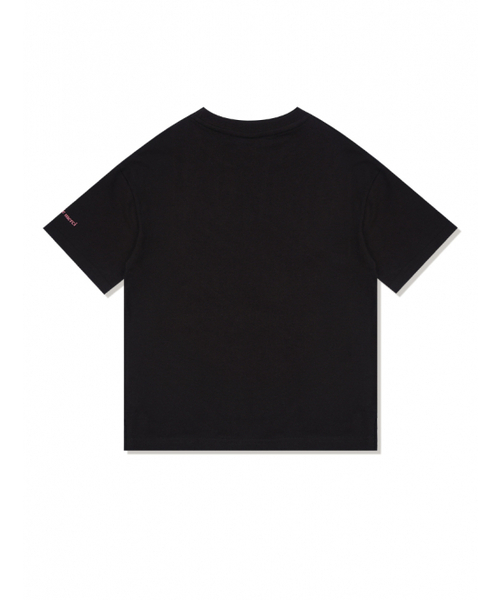 FABULOUS ARCHIVE(ファビュラスアーカイブ)の「ウィメンズベアフレンズリラックスクロップTシャツブラックピンク(FCC2TS386W)(Tシャツ/カットソー・レディース・ブラック・MEDIUM/SMALL)」の2枚目の写真