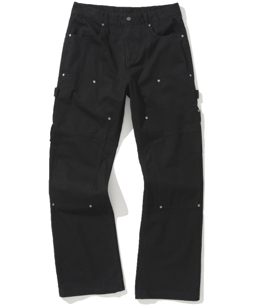 NOT4NERD(ノットフォーナード)の「Double Knee Carpenter Flare Fit Cotton Pants - Black(その他パンツ・レディース・その他・MEDIUM/LARGE/X-LARGE)」の2枚目の写真