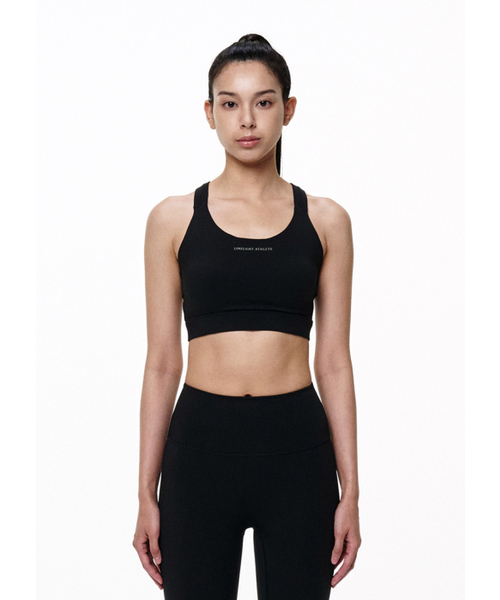 LIMELIGHT APPAREL(ライムライトアパレル)の「アスリットロゴジョーズエディションスポーツブラVライン(ブラック/グレー)(チューブトップ・レディース・その他・LARGE/MEDIUM/SMALL)」の1枚目の写真