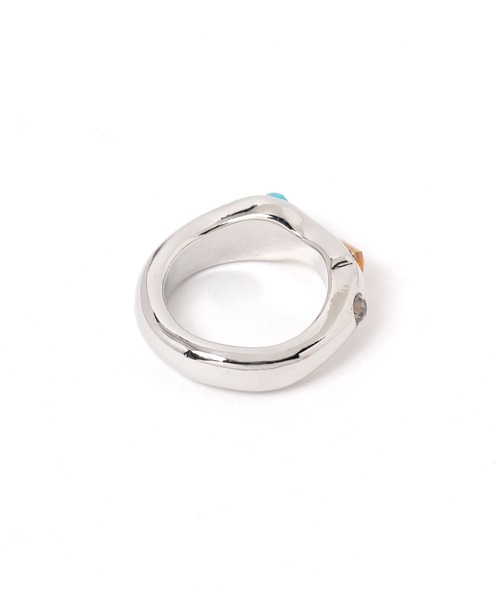 niko and...（ニコアンド）の「カラーストーン風リング（リング・レディース・イエロー/グレー・0）」の3枚目の写真