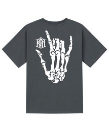 KTG0095 ハンドスカル 半袖Tシャツ - グレー