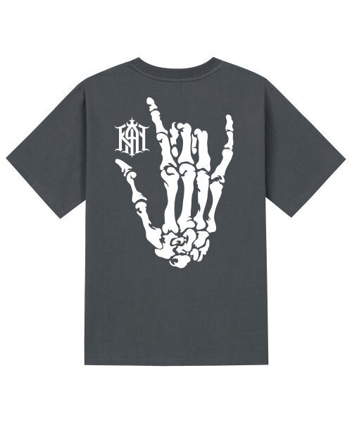 KAN6312(カン6312)の「KTG0095 ハンドスカル 半袖Tシャツ - グレー(Tシャツ/カットソー・メンズ・その他・SMALL/MEDIUM/LARGE/X-LARGE)」の1枚目の写真