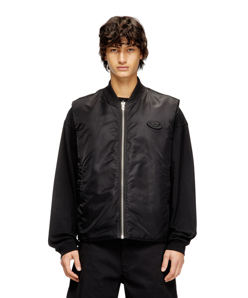 DIESEL（ディーゼル）の「メンズ ジップアップベスト W-TYPE-D1-SL（その他アウター・メンズ・ブラック・52/50/46/44/48）」の3枚目の写真