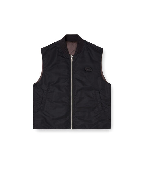 DIESEL（ディーゼル）の「メンズ ジップアップベスト W-TYPE-D1-SL（その他アウター・メンズ・ブラック・52/50/46/44/48）」の2枚目の写真