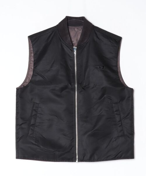 DIESEL（ディーゼル）の「メンズ ジップアップベスト W-TYPE-D1-SL（その他アウター・メンズ・ブラック・52/50/46/44/48）」の4枚目の写真