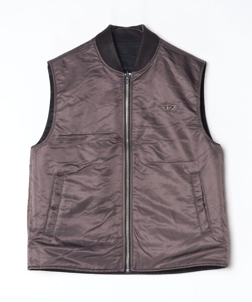 DIESEL（ディーゼル）の「メンズ ジップアップベスト W-TYPE-D1-SL（その他アウター・メンズ・ブラック・52/50/46/44/48）」の6枚目の写真