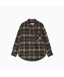 MNS Classic Check Oversized Shirt Jacket_Brown