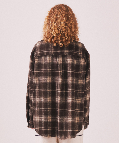 MENASOO(ミナス)の「MNS Classic Check Oversized Shirt Jacket_Brown(その他アウター・レディース・ブラウン・F)」の3枚目の写真