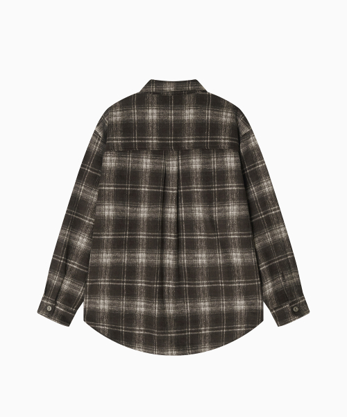 MENASOO(ミナス)の「MNS Classic Check Oversized Shirt Jacket_Brown(その他アウター・レディース・ブラウン・F)」の11枚目の写真