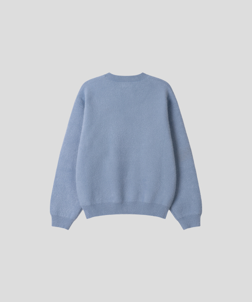 BLACK MOMENT（ブラックモーメント）の「ヘアリーソフトニット[スカイブルー]（ニット/セーター・メンズ・スカイブルー・LARGE/MEDIUM）」の3枚目の写真