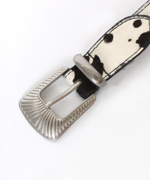 Lee（リー）の「Lee/リー Leather Western Belt/25mm 牛革 ウエスタンバックル ハラコ調 レザーベルト/レディース メンズ（ベルト・メンズ・ブラック/ブラウン・FREE）」の10枚目の写真